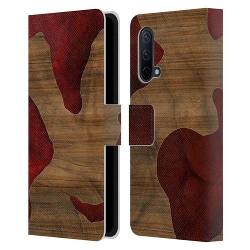 Alyn Spiller Wood & Resin Fire Leather Book Wallet Case Cover For OnePlus Nord CE 5G