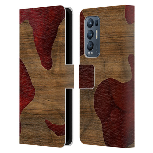 Alyn Spiller Wood & Resin Fire Leather Book Wallet Case Cover For OPPO Find X3 Neo / Reno5 Pro+ 5G