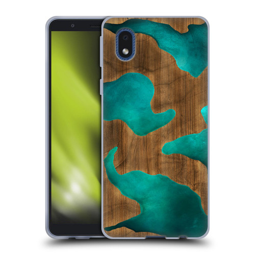 Alyn Spiller Wood & Resin Aqua Soft Gel Case for Samsung Galaxy A01 Core (2020)
