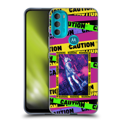 Birds of Prey DC Comics Harley Quinn Art Warning Soft Gel Case for Motorola Moto G71 5G