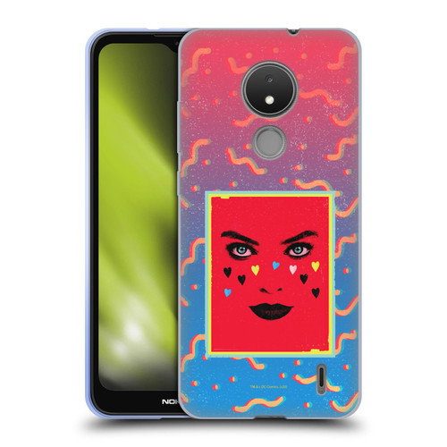 Birds of Prey DC Comics Harley Quinn Art Face Soft Gel Case for Nokia C21