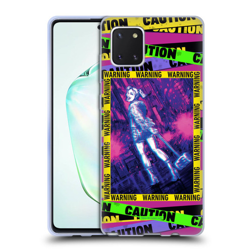 Birds of Prey DC Comics Harley Quinn Art Warning Soft Gel Case for Samsung Galaxy Note10 Lite