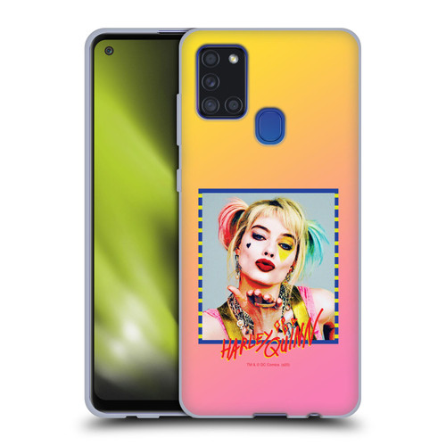 Birds of Prey DC Comics Harley Quinn Flying Kiss Soft Gel Case for Samsung Galaxy A21s (2020)