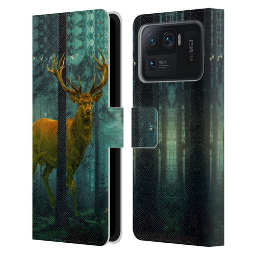 Dave Loblaw Animals Giant Forest Deer Leather Book Wallet Case Cover For Xiaomi Mi 11 Ultra