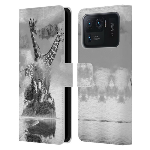 Dave Loblaw Animals Giraffe In The Mist Leather Book Wallet Case Cover For Xiaomi Mi 11 Ultra