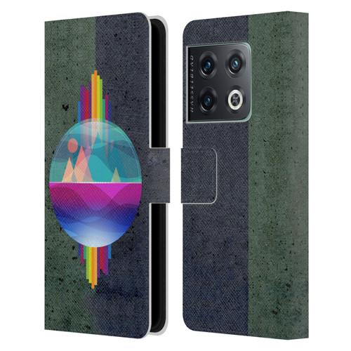 Dave Loblaw Contemporary Art Mountains Under The Dome Leather Book Wallet Case Cover For OnePlus 10 Pro