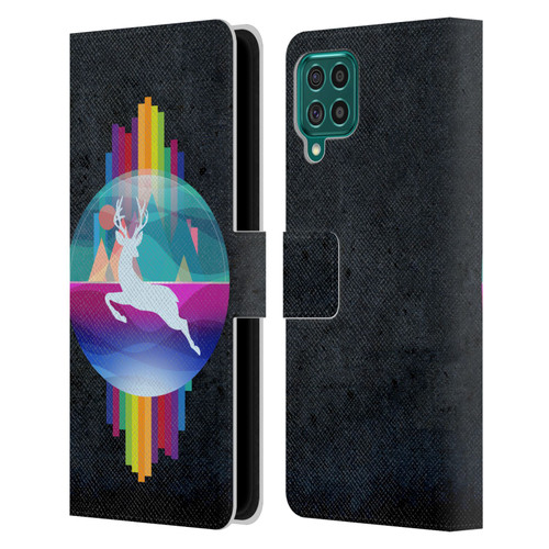 Dave Loblaw Contemporary Art Deer In Dome Leather Book Wallet Case Cover For Samsung Galaxy F62 (2021)