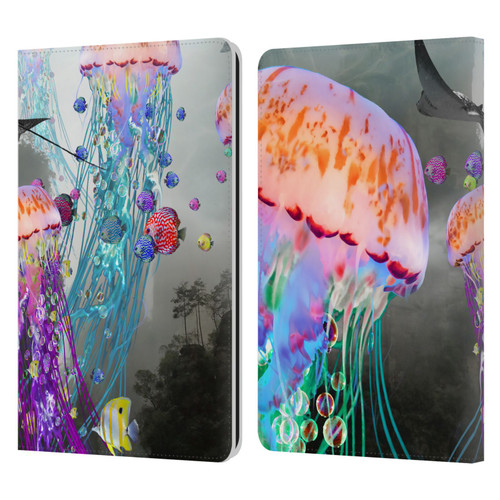 Dave Loblaw Jellyfish Jellyfish Misty Mount Leather Book Wallet Case Cover For Amazon Kindle Paperwhite 1 / 2 / 3