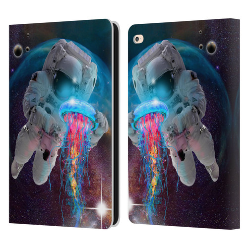 Dave Loblaw Jellyfish Astronaut And Jellyfish Leather Book Wallet Case Cover For Apple iPad Air 2 (2014)