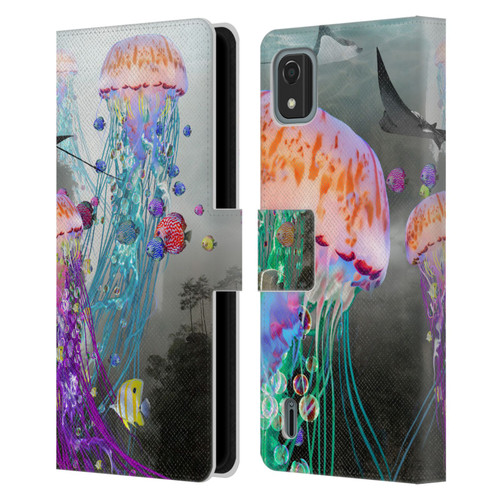 Dave Loblaw Jellyfish Jellyfish Misty Mount Leather Book Wallet Case Cover For Nokia C2 2nd Edition