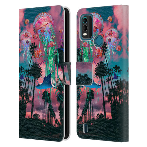 Dave Loblaw Jellyfish California Dreamin Jellyfish Leather Book Wallet Case Cover For Nokia G11 Plus