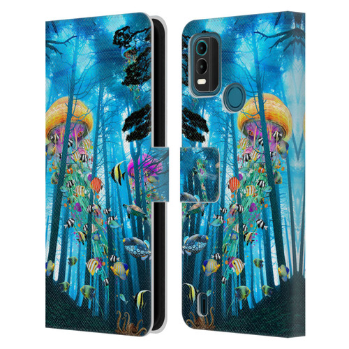 Dave Loblaw Jellyfish Electric Jellyfish In A Mist Leather Book Wallet Case Cover For Nokia G11 Plus
