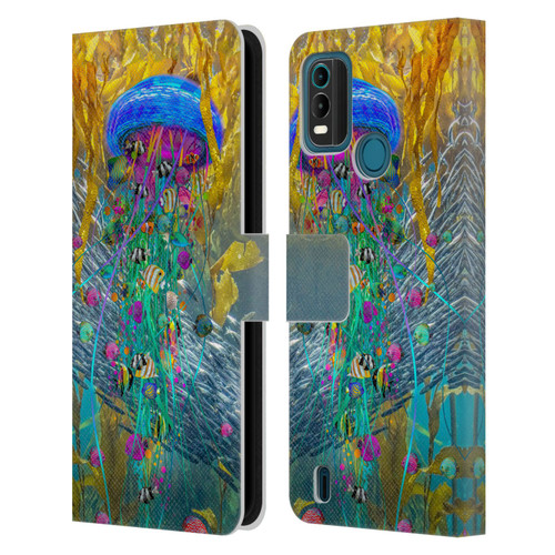 Dave Loblaw Jellyfish Jellyfish Kelp Field Leather Book Wallet Case Cover For Nokia G11 Plus
