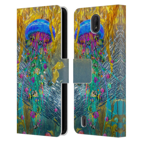 Dave Loblaw Jellyfish Jellyfish Kelp Field Leather Book Wallet Case Cover For Nokia C01 Plus/C1 2nd Edition