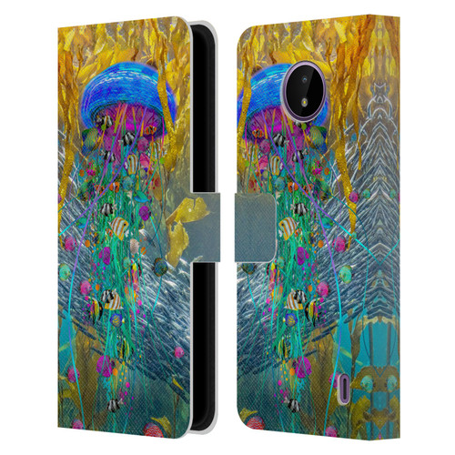 Dave Loblaw Jellyfish Jellyfish Kelp Field Leather Book Wallet Case Cover For Nokia C10 / C20