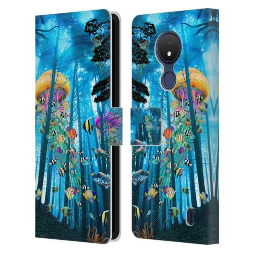 Dave Loblaw Jellyfish Electric Jellyfish In A Mist Leather Book Wallet Case Cover For Nokia C21