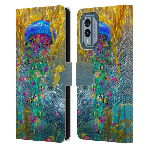 Dave Loblaw Jellyfish Jellyfish Kelp Field Leather Book Wallet Case Cover For Nokia X30
