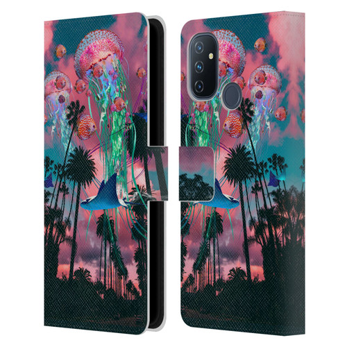 Dave Loblaw Jellyfish California Dreamin Jellyfish Leather Book Wallet Case Cover For OnePlus Nord N100