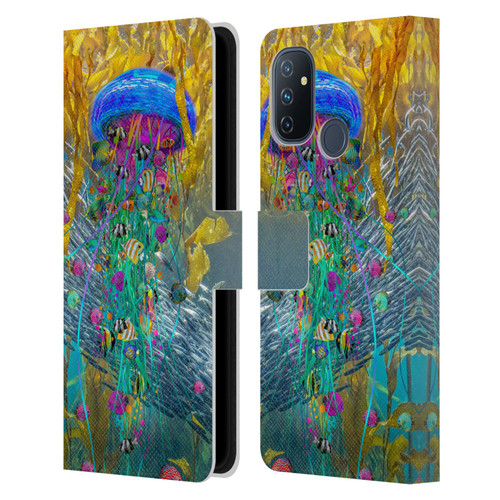 Dave Loblaw Jellyfish Jellyfish Kelp Field Leather Book Wallet Case Cover For OnePlus Nord N100