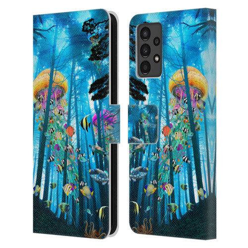 Dave Loblaw Jellyfish Electric Jellyfish In A Mist Leather Book Wallet Case Cover For Samsung Galaxy A13 (2022)