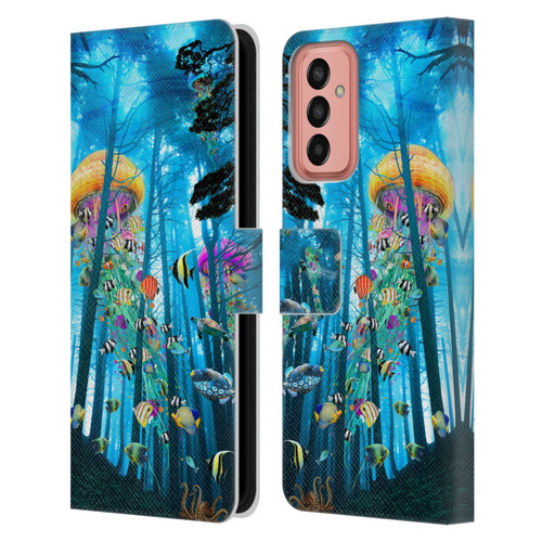 Dave Loblaw Jellyfish Electric Jellyfish In A Mist Leather Book Wallet Case Cover For Samsung Galaxy M13 (2022)