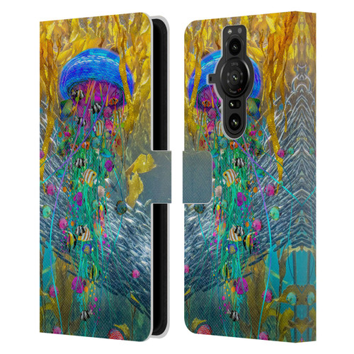 Dave Loblaw Jellyfish Jellyfish Kelp Field Leather Book Wallet Case Cover For Sony Xperia Pro-I