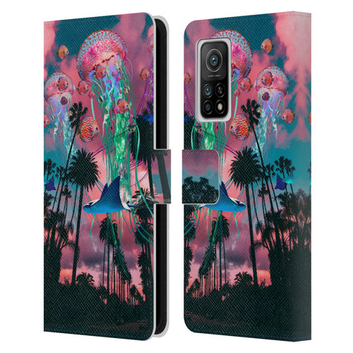 Dave Loblaw Jellyfish California Dreamin Jellyfish Leather Book Wallet Case Cover For Xiaomi Mi 10T 5G