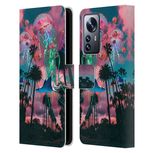 Dave Loblaw Jellyfish California Dreamin Jellyfish Leather Book Wallet Case Cover For Xiaomi 12 Pro