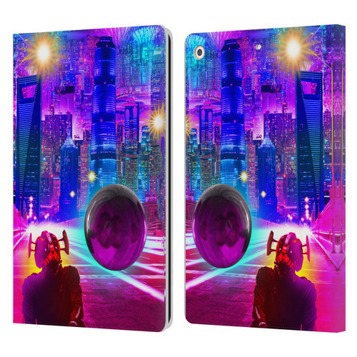 Dave Loblaw Sci-Fi And Surreal Synthwave Street Leather Book Wallet Case Cover For Apple iPad 10.2 2019/2020/2021