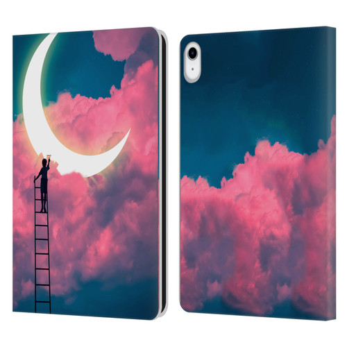 Dave Loblaw Sci-Fi And Surreal Boy Painting Moon Clouds Leather Book Wallet Case Cover For Apple iPad 10.9 (2022)