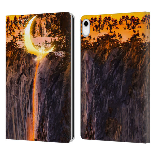 Dave Loblaw Sci-Fi And Surreal Fire Canyon Moon Leather Book Wallet Case Cover For Apple iPad 10.9 2022/2025