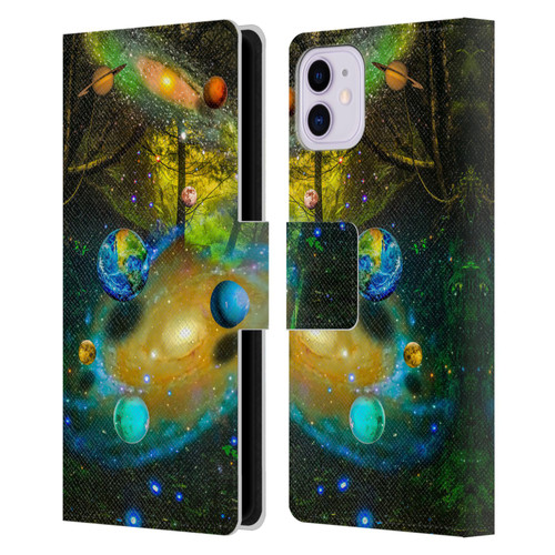 Dave Loblaw Sci-Fi And Surreal Universal Forest Leather Book Wallet Case Cover For Apple iPhone 11