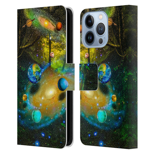 Dave Loblaw Sci-Fi And Surreal Universal Forest Leather Book Wallet Case Cover For Apple iPhone 13 Pro