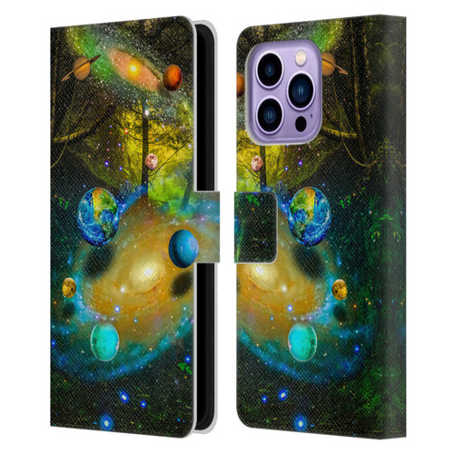 Dave Loblaw Sci-Fi And Surreal Universal Forest Leather Book Wallet Case Cover For Apple iPhone 14 Pro Max