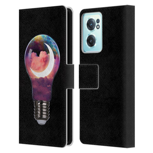 Dave Loblaw Sci-Fi And Surreal Light Bulb Moon Leather Book Wallet Case Cover For OnePlus Nord CE 2 5G