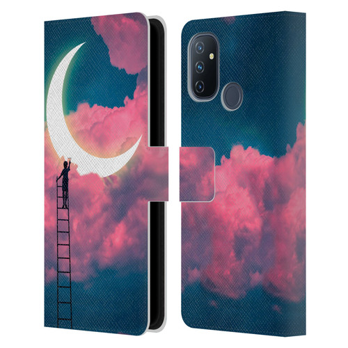 Dave Loblaw Sci-Fi And Surreal Boy Painting Moon Clouds Leather Book Wallet Case Cover For OnePlus Nord N100