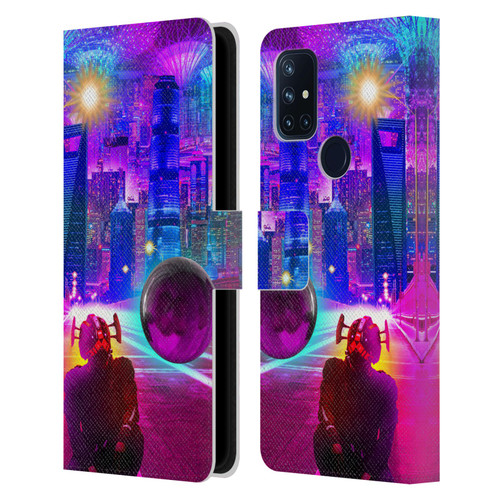 Dave Loblaw Sci-Fi And Surreal Synthwave Street Leather Book Wallet Case Cover For OnePlus Nord N10 5G