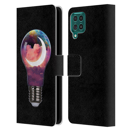 Dave Loblaw Sci-Fi And Surreal Light Bulb Moon Leather Book Wallet Case Cover For Samsung Galaxy F62 (2021)