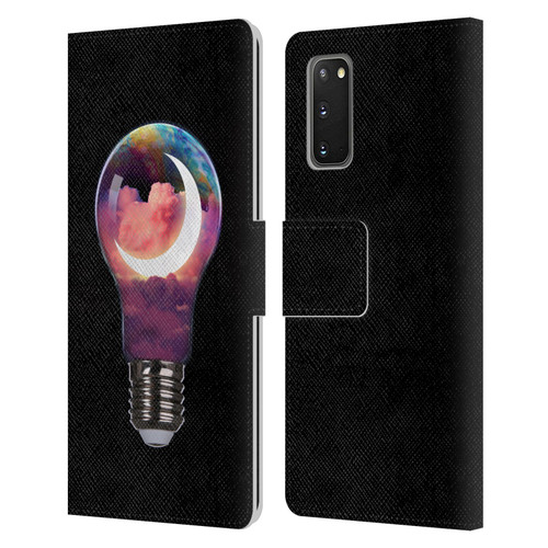 Dave Loblaw Sci-Fi And Surreal Light Bulb Moon Leather Book Wallet Case Cover For Samsung Galaxy S20 / S20 5G