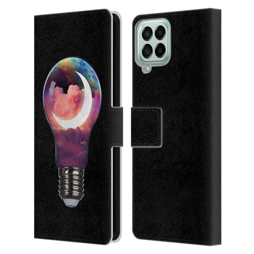 Dave Loblaw Sci-Fi And Surreal Light Bulb Moon Leather Book Wallet Case Cover For Samsung Galaxy M53 (2022)