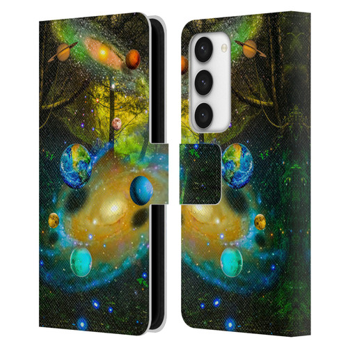 Dave Loblaw Sci-Fi And Surreal Universal Forest Leather Book Wallet Case Cover For Samsung Galaxy S23 5G