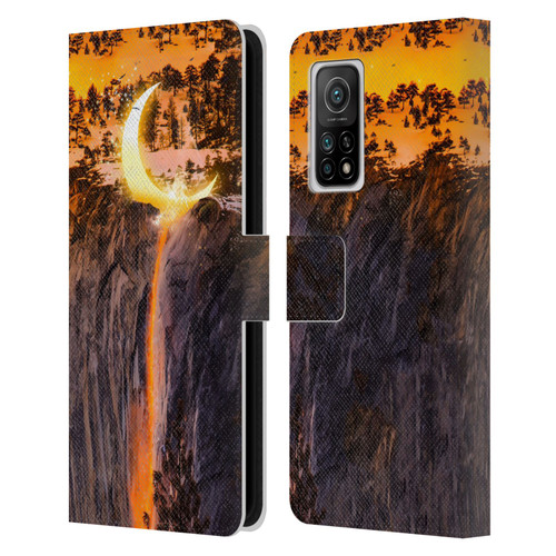 Dave Loblaw Sci-Fi And Surreal Fire Canyon Moon Leather Book Wallet Case Cover For Xiaomi Mi 10T 5G