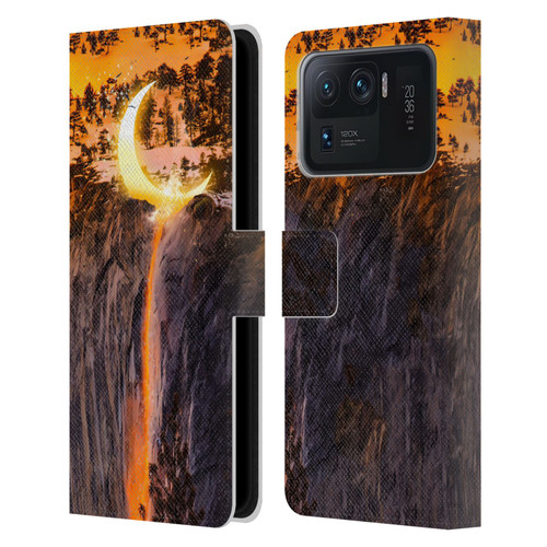 Dave Loblaw Sci-Fi And Surreal Fire Canyon Moon Leather Book Wallet Case Cover For Xiaomi Mi 11 Ultra