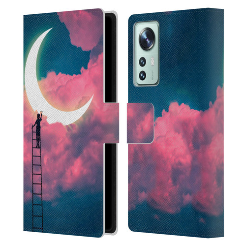 Dave Loblaw Sci-Fi And Surreal Boy Painting Moon Clouds Leather Book Wallet Case Cover For Xiaomi 12