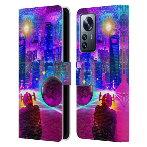 Dave Loblaw Sci-Fi And Surreal Synthwave Street Leather Book Wallet Case Cover For Xiaomi 12 Pro