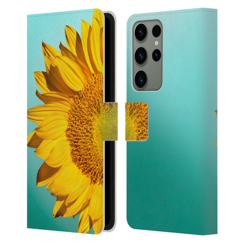 Mark Ashkenazi Florals Sunflowers Leather Book Wallet Case Cover For Samsung Galaxy S23 Ultra 5G