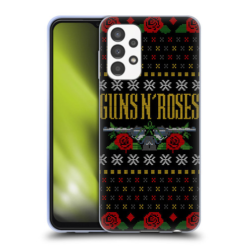 Guns N' Roses Christmas Text Logo Pistol Soft Gel Case for Samsung Galaxy A13 (2022)