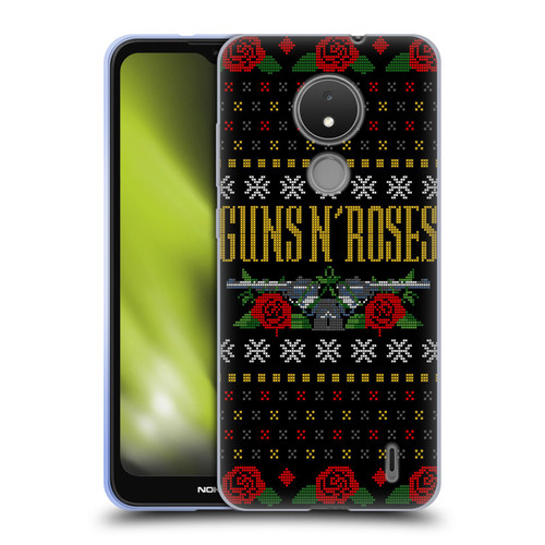 Guns N' Roses Christmas Text Logo Pistol Soft Gel Case for Nokia C21