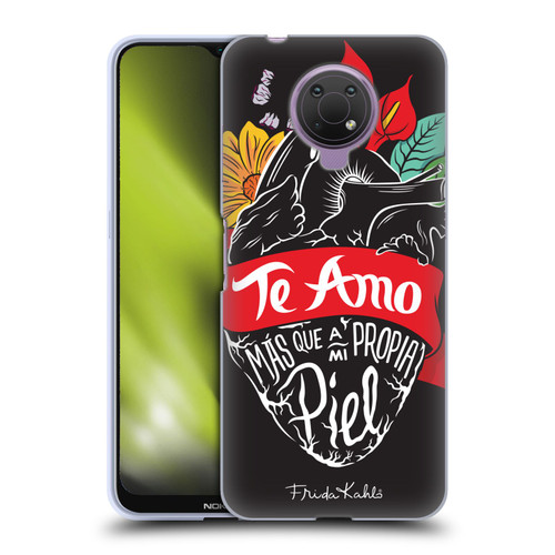 Frida Kahlo Typography Heart Soft Gel Case for Nokia G10