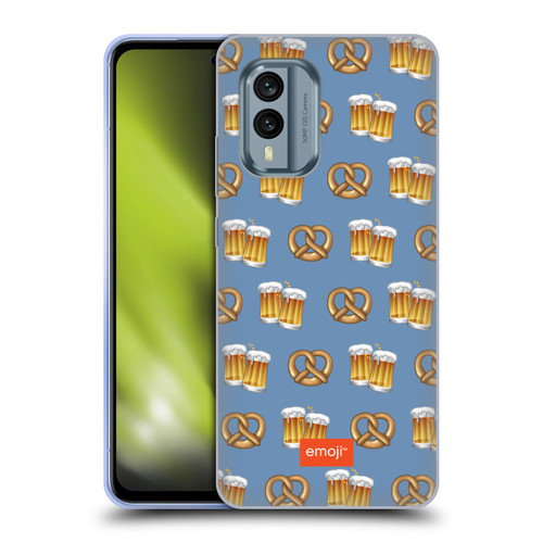 emoji® Oktoberfest Beer And Pretzel Soft Gel Case for Nokia X30